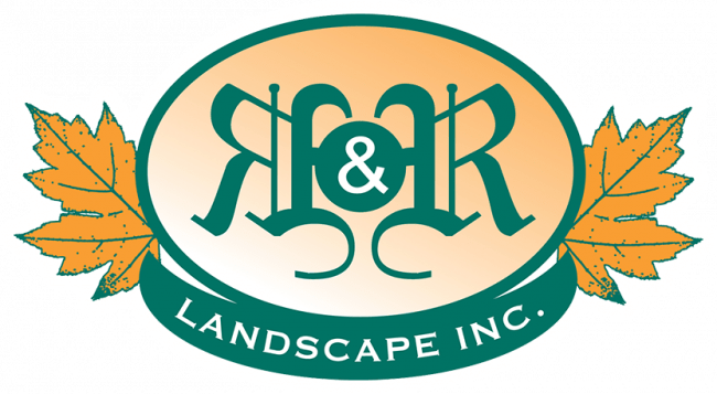 R&R Landscape Inc. logo with leaves