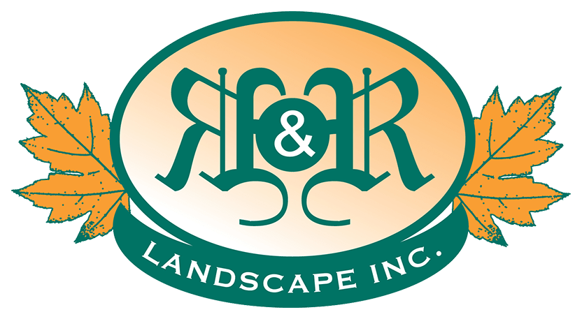 R&R Landscape Inc. logo with leaves